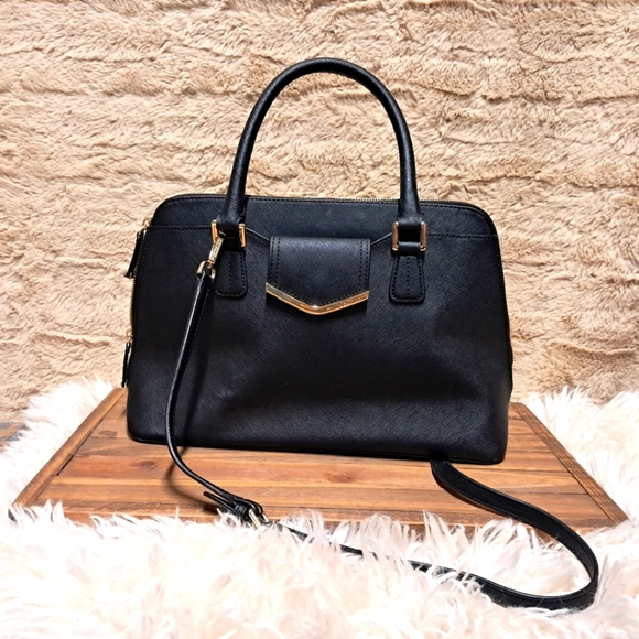 Calvin Klein ON MY CORNER Leather Satchel - Picture 1 of 5